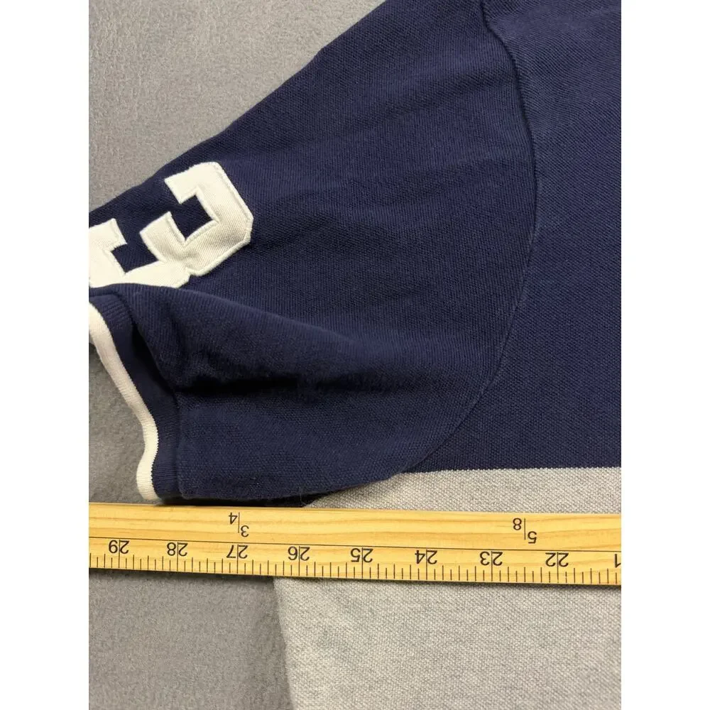 Polo Ralph Lauren Big Pony Colorblock Polo Shirt Crest Patch Navy Gray Men's XXL